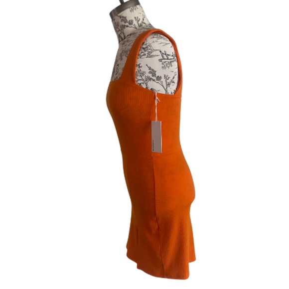 NWT REFORMATION Laurena Knit Dress Orange Bodycon S - Picture 6 of 11